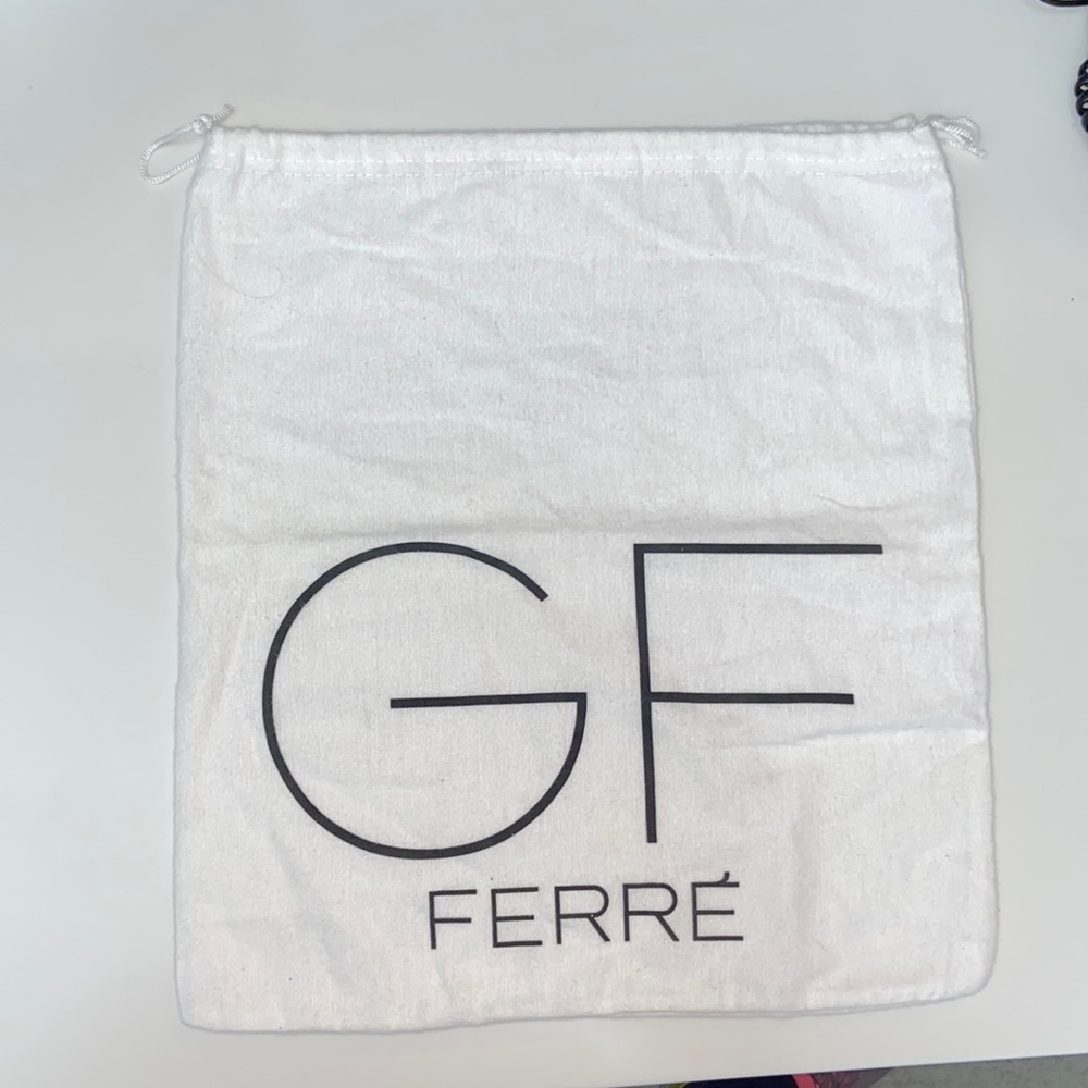 Gianfranco Ferre flannel drawstring dust bag shoes small purse
